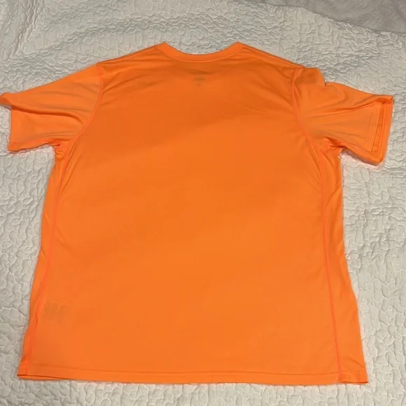 Orange Nike dri fit short sleeve crew neck t shirt polyester XL preowned - Picture 3 of 5